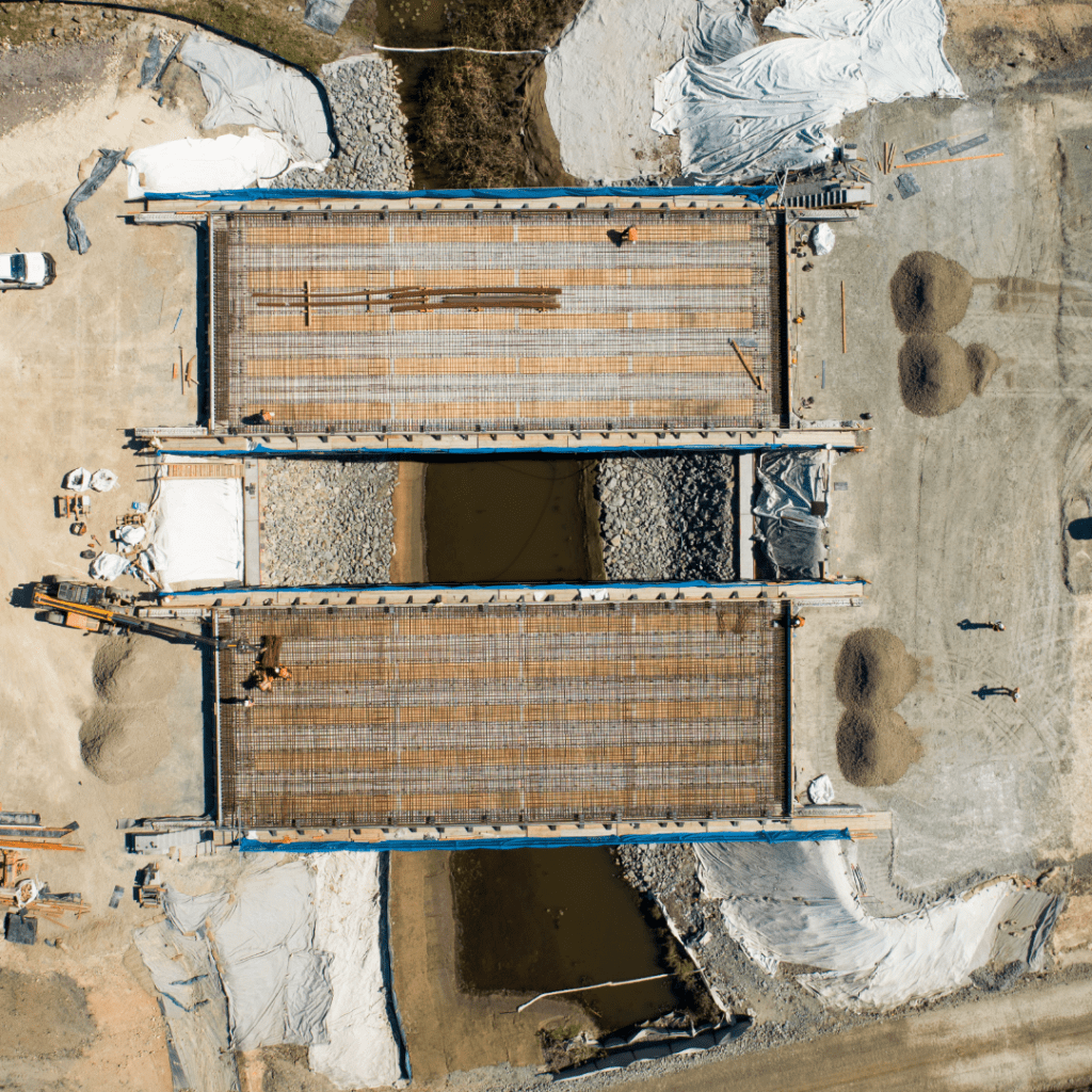 drone bridge inspection construction site