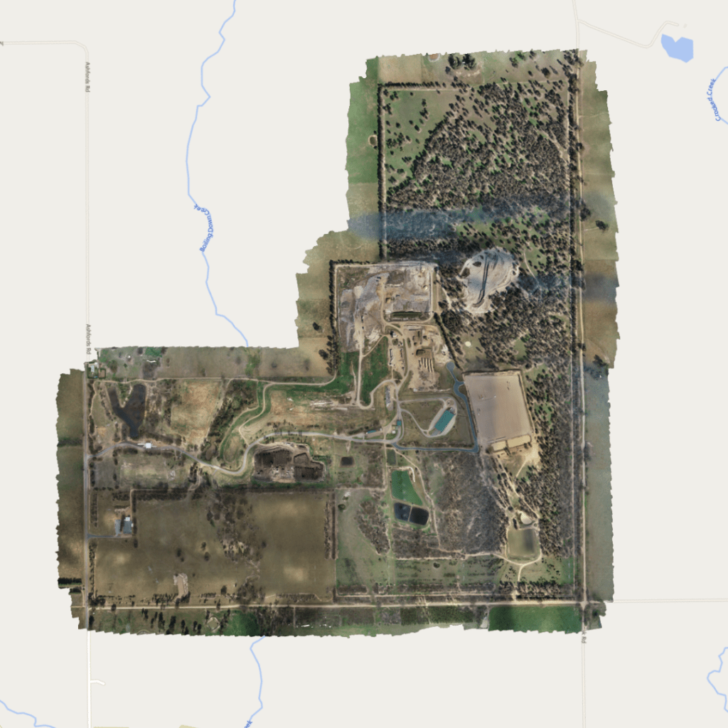 Aerial Drone Map Waste Facility