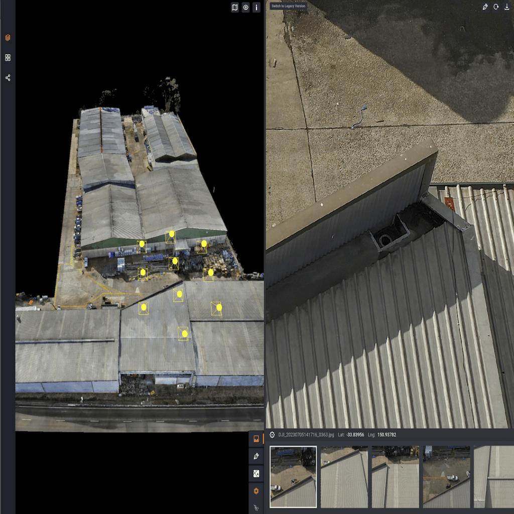Drone roof inspection 3D model