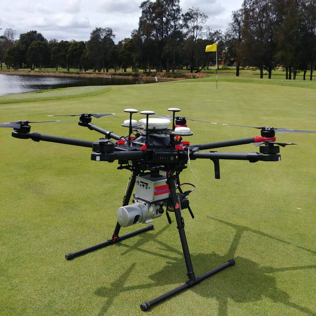 drone lidar golf course survey