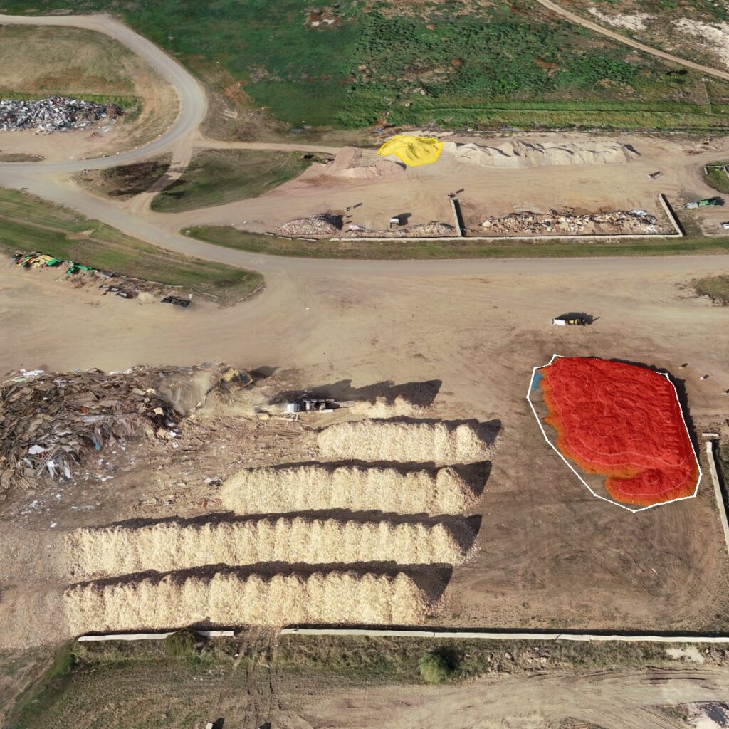 drone volume calculation of stockpile